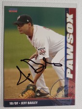 2006 Choice Pawtucket Red Sox Jeff Bailey Autograph Card Auto Boston 2007 WSC