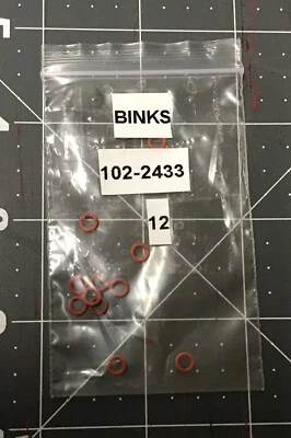 LOT OF 12 BINKS O-RING PO 102-2433  - Image 1 of 3