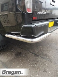 Rear Corner Bars For Nissan Navara D40 2005 - 2016 Polished Stainless Steel Back - Picture 1 of 6
