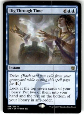 1x Dig Through Time - NM - Khans of Tarkir  MTG - Image 1 of 2