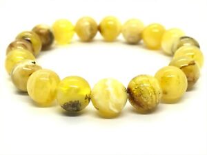 Baltic AMBER BRACELET Gift Unique Round Beads Natural Amber Stone Gem 14g 1389