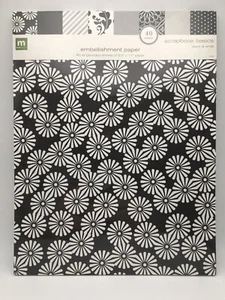 Making Memories Embellishment Paper 40 Sheets Black & White Scrapbook - Picture 1 of 2
