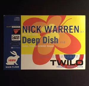 Rare Vintage 90's NYC Club Flyer: NICK WARREN & DEEP DISH @ TWILO NYC - Bild 1 von 2
