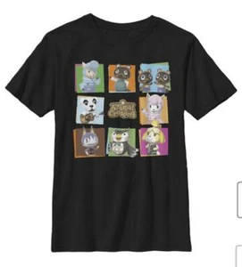 NINTENDO ANIMAL CROSSING BLACK SHIRT BOYS SIZE 4/5 18/20 NEW - Picture 1 of 1