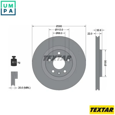 2x BRAKE DISC 92137103 FOR AUDI A4/S4/Convertible BVA/BRD 2.0L 4cyl A4BSG 2.7L - Image 1 of 4