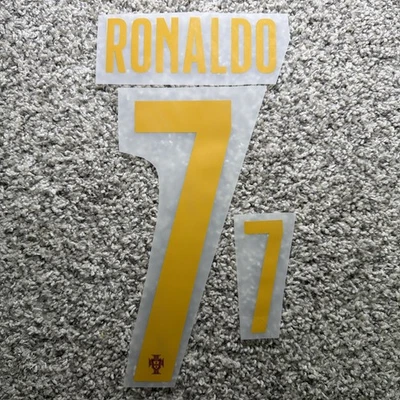 2022 FIFA World Cup Ronaldo Portugal Home Jersey Nameset Name Number CR7 - Image 1 of 3