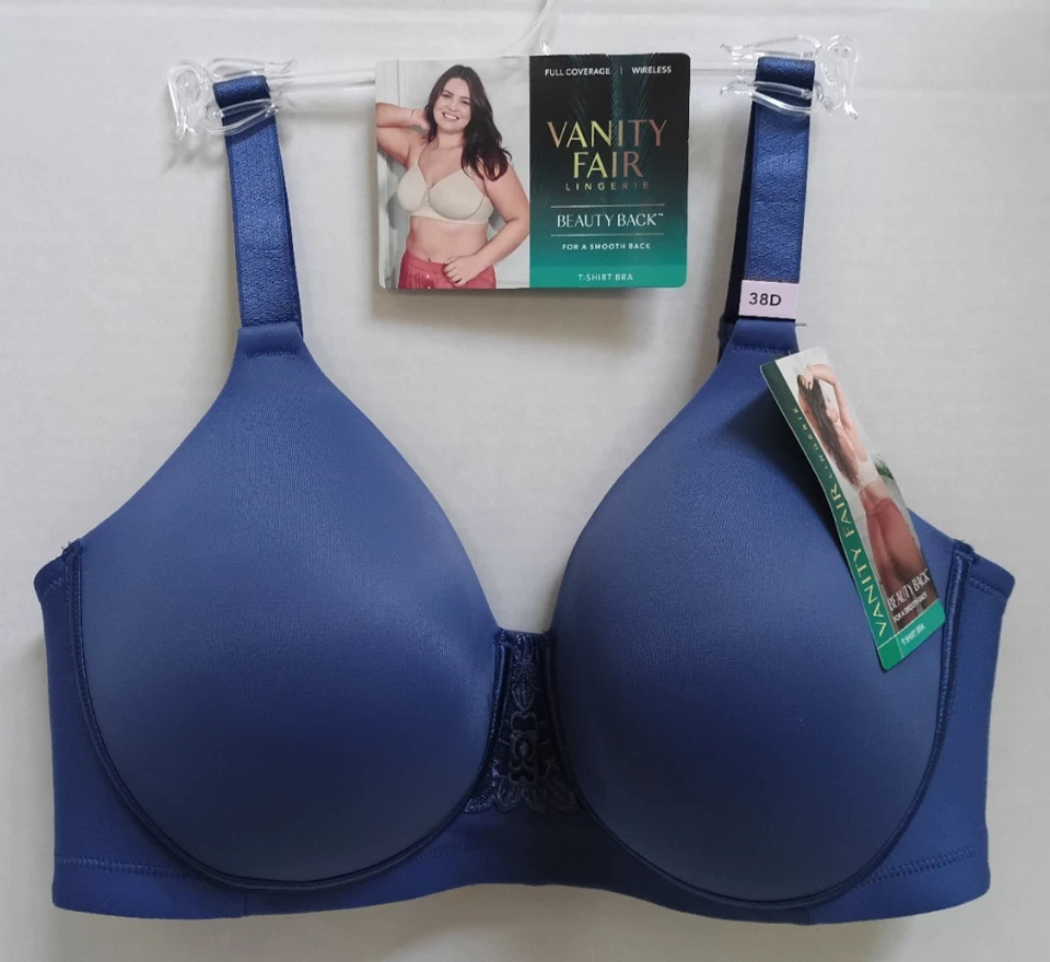 Nuevo con etiquetas Sujetador inalámbrico Vanity Fair Beauty espalda espalda más suave figura completa 71380 talla 38D Foto 1 de 3