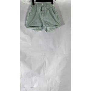 ZARA Girls' Light Blue Denim Button-Front Paperbag Shorts SZ 9 - Picture 1 of 10
