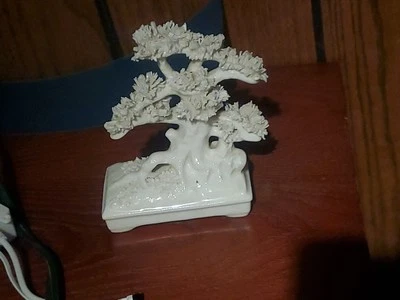 Árbol de porcelana blanco bonsái vintage ¡muy raro!! Foto 1 de 3