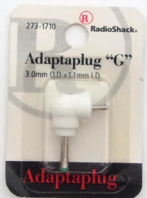 Radio Shack #273-1710 Adaptaplug “G” 3.0mm O.D. x 1.1mm I.D.     NEW - Image 1 of 1