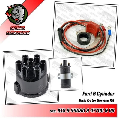 Ford Motorcraft Electronic Ignition Kit Rotor Arm Cap and Coil for 6 Cylinder - Image 1 of 4