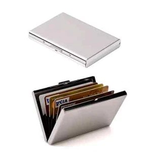 Metal Wallet Credit Card Holders Thin Box Case RFID Blocking Aluminum Protector - Picture 1 of 11