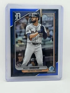 Bowman Chrome Riley Greene Blue Refractor 2024/150 Tigers - Imagen 1 de 2