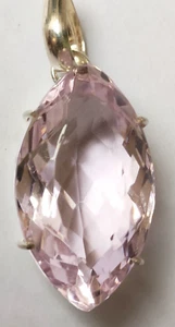 73.80 Ct. Marquise Cut Pink Topaz 925 Sterling Silver Pendant Gift for Daughter - Picture 1 of 7