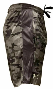 Mens Under Armour Athletic Gym Muscle Heat Gear Basketball Shorts gray Camou L - Picture 1 of 4