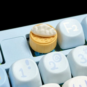 Creative Steamed Bun Keycaps Lovely Handmade Dumpling Mechanical Keyboard Keycap - Afbeelding 1 van 11