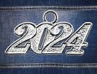 2024 Silver Metal Graduation Tassel Charm Year Date For Cap Or Bracelet (qty: 1)