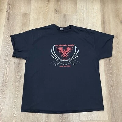 Camiseta Karma Para Hombre 2XL Negra Roja Gráfica As Industrial Supply Manga Corta Foto 1 de 4