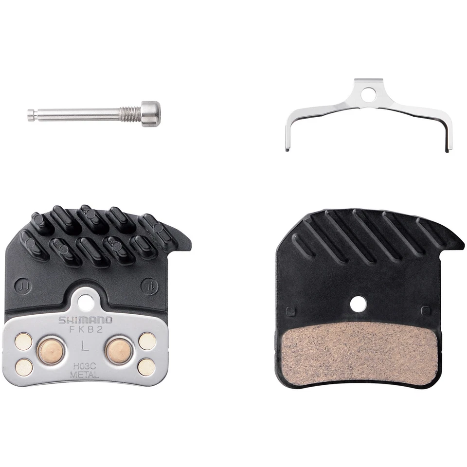 Shimano H03C Disc Brake Pads Metal Back Saint XT Deore Ice tech Cooling fins - Image 1 of 1