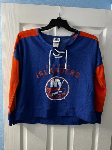 New York Islanders Sweatshirt Womens Small 4/6 Blue NHL Cover