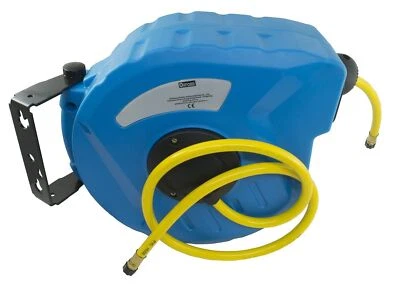 Avvolgitubo Aria Compressa con Tubo 12 Mt Attacco 1/4 Fissaggio a Parete Muro - Immagine 1 di 3