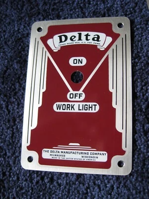 PLACA INTERRUPTOR LUZ TRABAJO AMOLADORA DELTA Foto 1 de 4