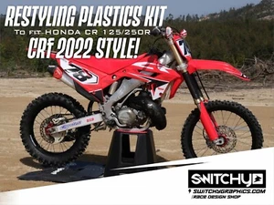 Set Plastics Motorradverkleidungen Restyling Crf 22 Style - Rot X Cr 125 250 - Picture 1 of 3