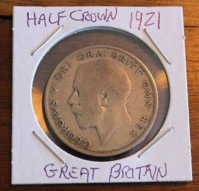 1921 Great Britain UK Half Crown SILVER Coin - Image 1 of 4