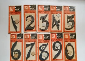 Wessel Hardware Co. 3 1/2" Diecast Colonial Hammered House Number NOS U PICK - Picture 1 of 1