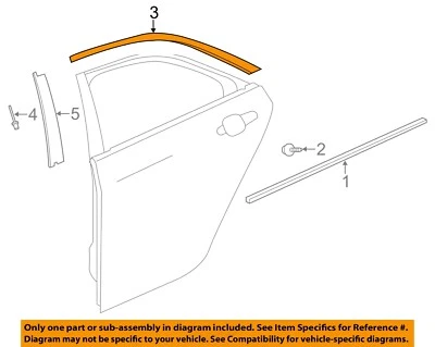 Moldura exterior puerta trasera GM OEM 07-23 ATS, CT4, Solstice 23181432 Foto 1 de 2