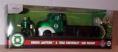 Green Lantern and 1952 Chevrolet Coe Pickup 1:32 Scale Jada 253253015 33093 New - Image 1 of 2