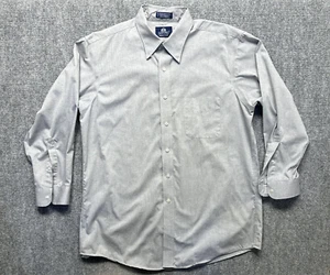 Camisa Stafford Abotonada Hombres Extra Grande Gris Natural Negocios Informal Algodón - Imagen 1 de 11