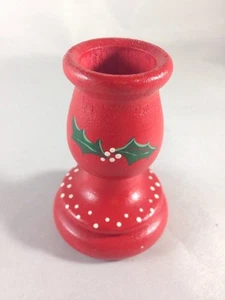 Weihnachten Kerzenhalter handbemalt Weihnachten Stechpalme Design 3" Halter - Bild 1 von 7