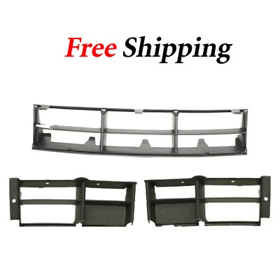 For 1997-2003 New BMW 528I 540I Black Front Grille & Bumper Insert 3pcs - Image 1 of 4