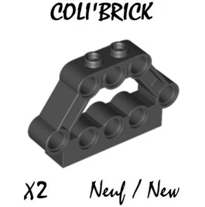 Lego 32333 - 2x Brique Technic Pin Connector Block 1x5x3 - Noir Black - NEUF - Imagen 1 de 1