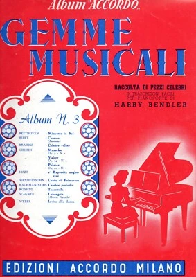 Gemme musicali vol. 03 per pianoforte facilitato trascrizioni facili  - Immagine 1 di 2