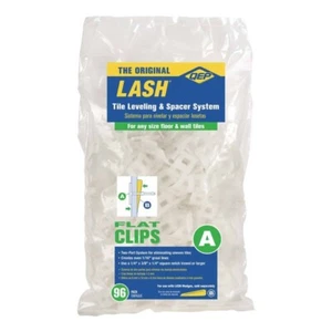 The ORIGINAL LASH QEP 96 Count Tile Leveling Clips Brand NEW 1/16" Grout Lines - Picture 1 of 1