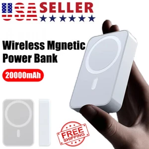 20000mAh Magnetic Power Bank Wireless Charger Battery Pack for iPhone16/15/14/13 - Picture 1 of 9