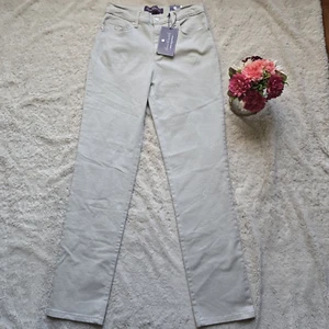 Gloria Vanderbilt Women's and Plus High Rise Amanda Straight Jean Beige Sz 4.New - Picture 1 of 14