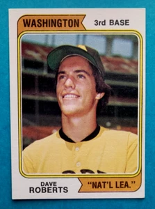 1974 Topps #309 Dave Roberts Washington Nat'Lea. Var Baseballkarte Near Mint - Bild 1 von 2