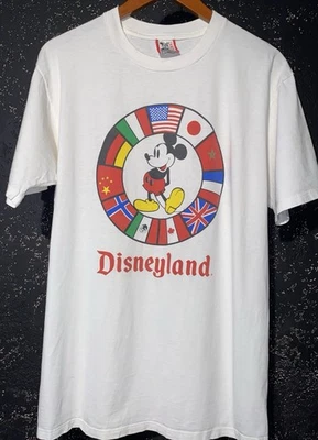 CAMISA DE COLECCIÓN AÑOS 80 MICKEY MOUSE EPCOT WALT DISNEY BANDERAS PARQUE MUNDIAL 20,5x30 Foto 1 de 3