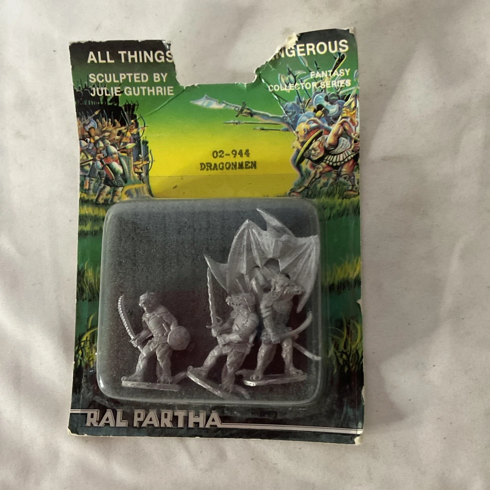 3 Metal Miniatures Ral Partha 02-944 Dragonmen D&D LOTR TSR - image 1 of 4
