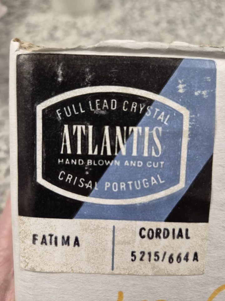 8 Atlantis FATIMA Crystal Cordials - 4.25" tall - Made in Portugal - Image 1 of 4