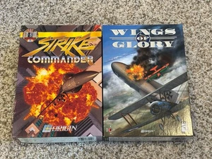 Strike Commander CD-ROM Edition & Wings Of Glory PC Big Box Lot Origin Flight - Bild 1 von 7