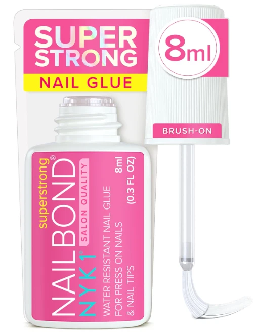 BRANDED Super Strong Nail Glue for Press On Nails Tips & False Nails (8ml) NYK1 NailBond