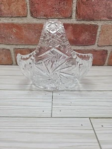 Cesta Bohemia Checa Estrella de David Corte a Mano Cristal Transparente Boda - Imagen 1 de 9
