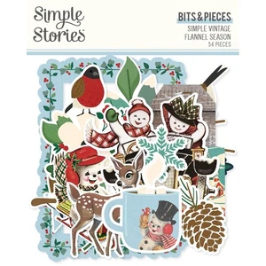 Simple Vintage FLANNEL SEASON Bits & Pieces 54 Teile Sammelalbum Simple Stories 25318 - Bild 1 von 2