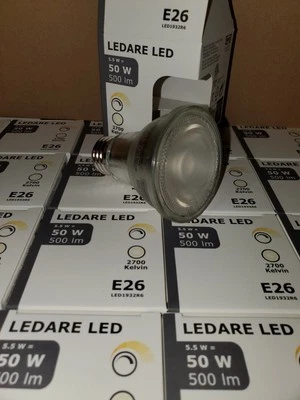 Ikea PAR20 LEDARE LED 5.5W 50W 500 lm 2700 K E26 Bulbs LED193R6 21633 New (0028) - Image 1 of 4