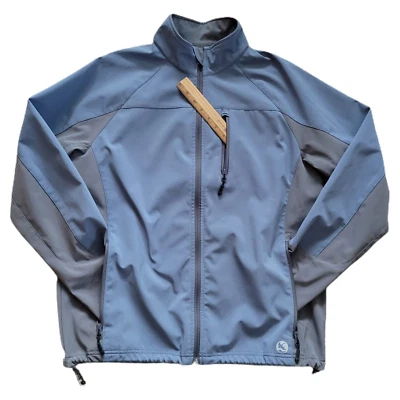 Gander Mountain Men's Long Sleeve Zip-up Windbreaker Blue Grey Large Foto 1 de 4