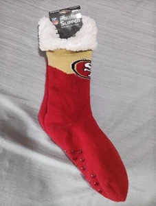 NFL San Francisco 49ers Footy Slippers-Christmas Men's 5-9/Women's 6-10 - Picture 1 of 6